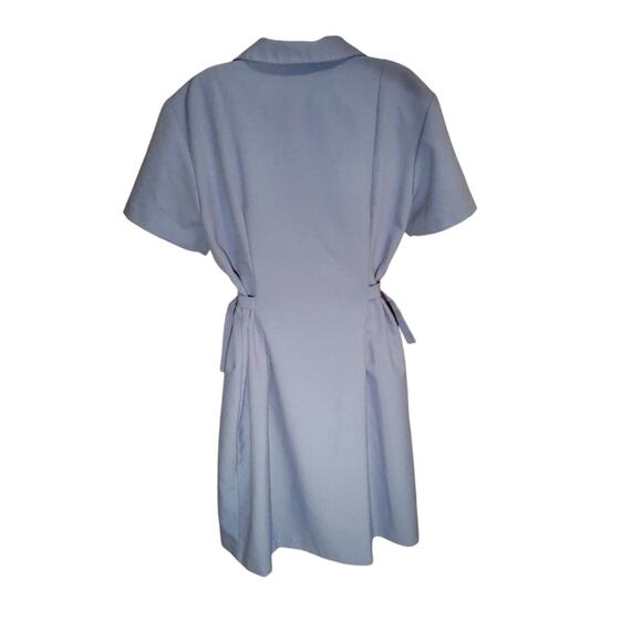 Vintage - Habits - Periwinkle Shirt Dress - Adjustable Waist - Size 18P - Picture 2 of 7